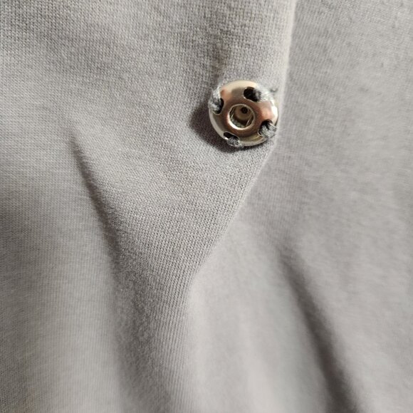 Standard James Perse | Gray Pima Cotton Wrap Drape Hoodie - Picture 9 of 10